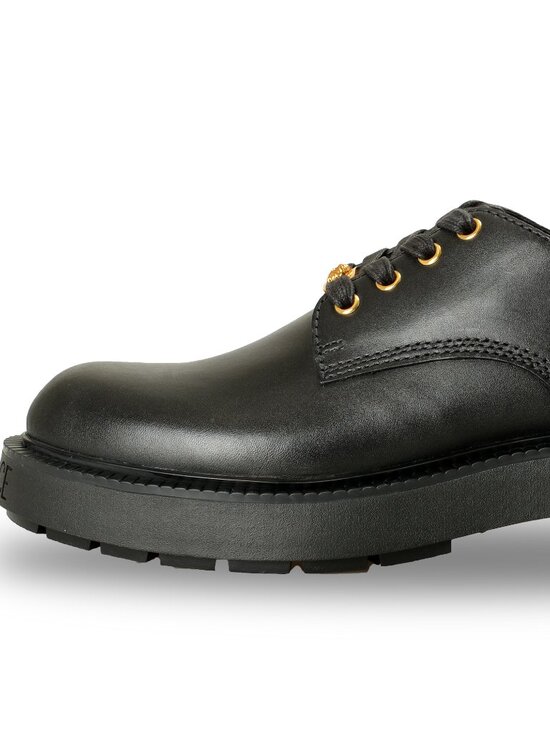 Versace Men\'s Black Leather Lace Up Derby Shoes US 9 IT 42 main image 6
